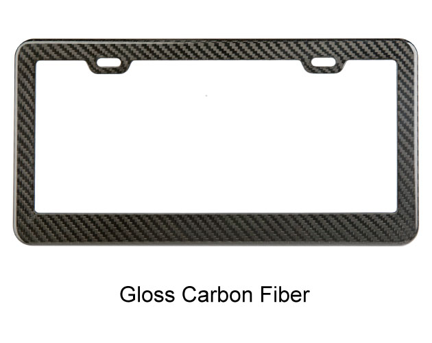 2x Real Carbon Fiber European Size License Plate Frames – For German Audi, VW – Black, BLVD