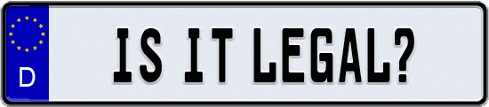 Are your plates legal?