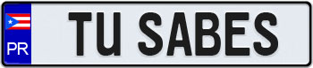 Puerto Rico Euro-Style License Plate